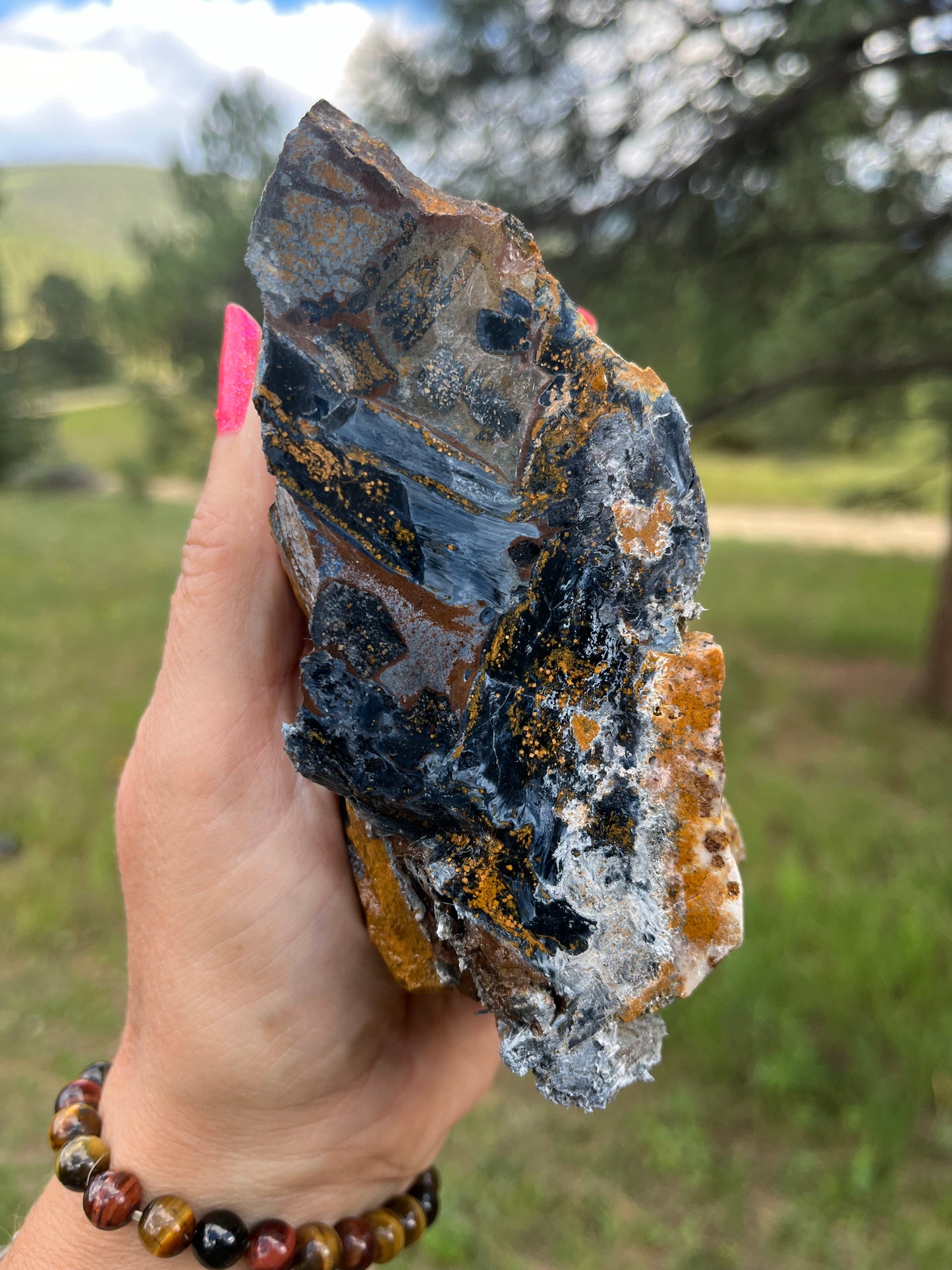 Pietersite Rough with semi polished face stone Lapidary Supplies