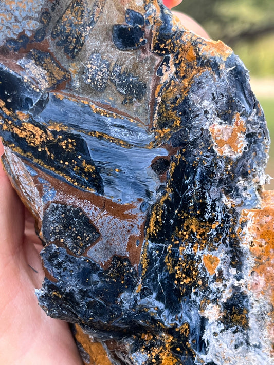 Pietersite Rough with semi polished face stone Lapidary Supplies