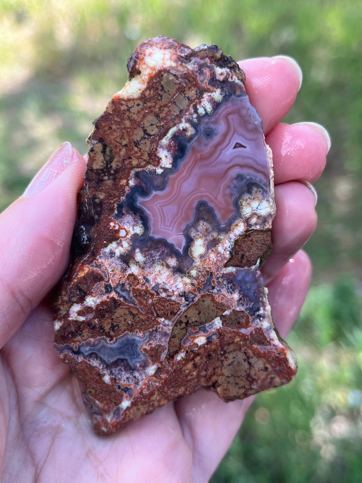 Purple Passion Lapidary Slab Old Vintage Stock