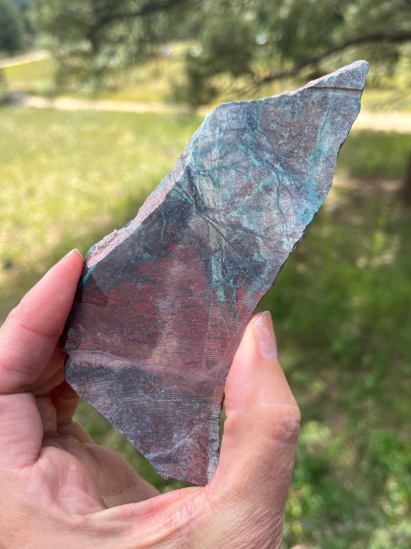 Sonora Sunrise Chrysocolla Cuprite Lapidary Slab