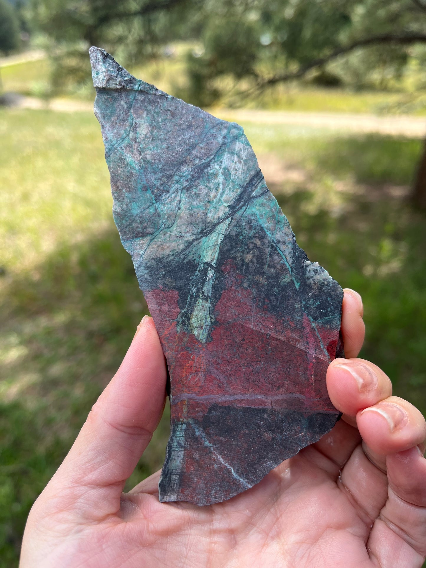 Sonora Sunrise Chrysocolla Cuprite Lapidary Slab