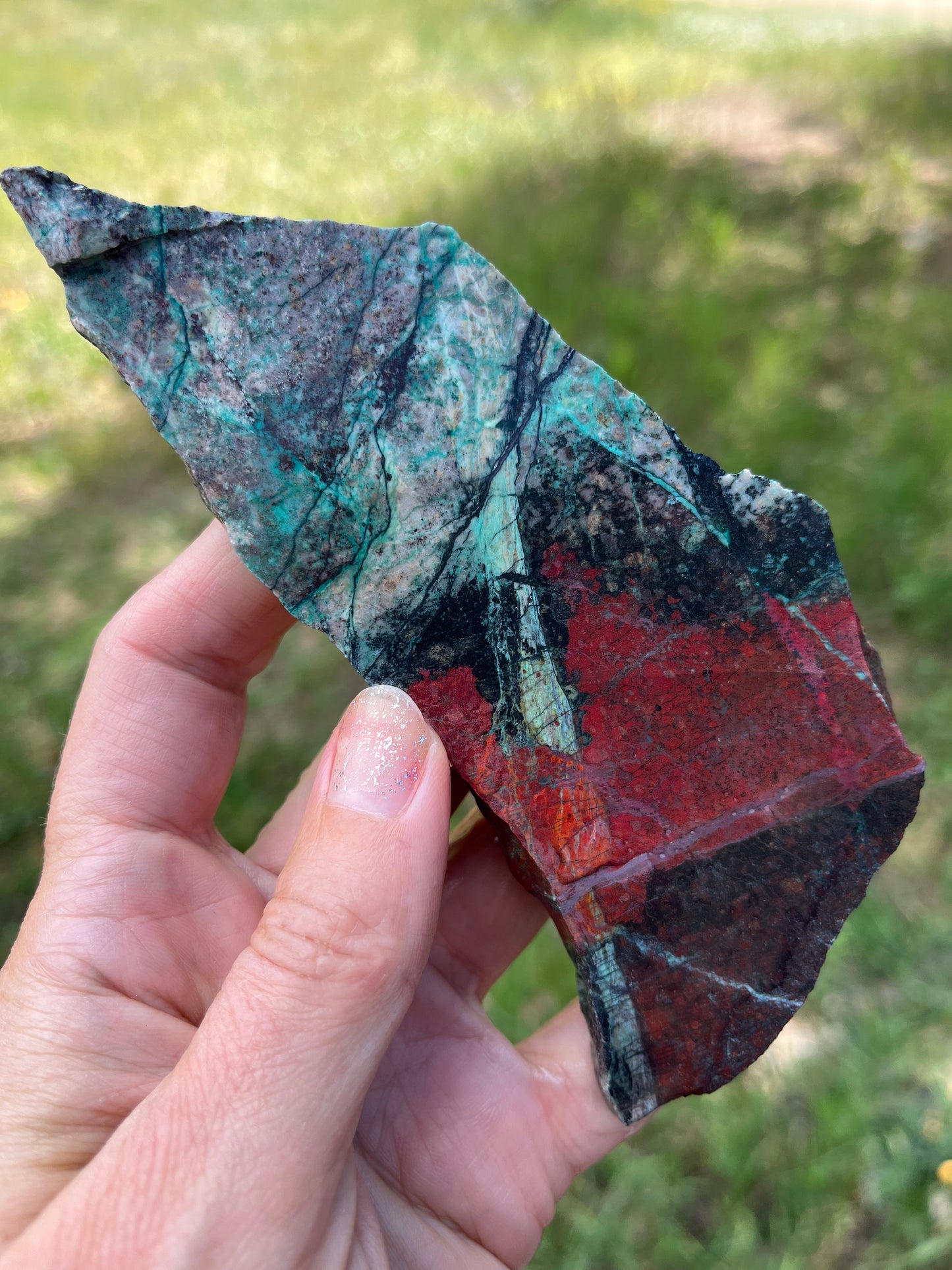 Sonora Sunrise Chrysocolla Cuprite Lapidary Slab