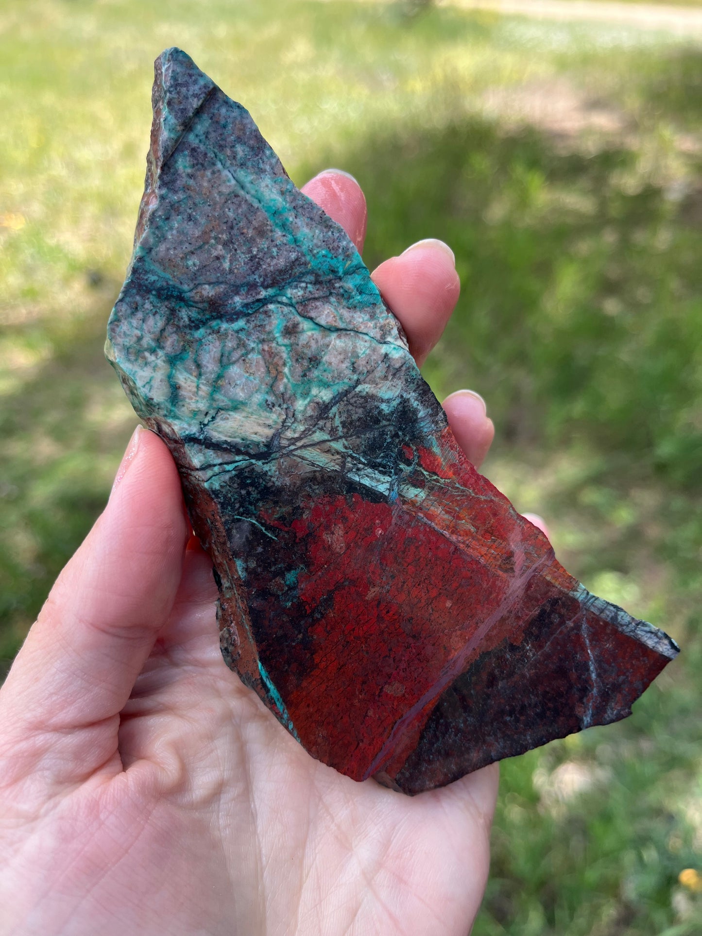 Sonora Sunrise Chrysocolla Cuprite Lapidary Slab