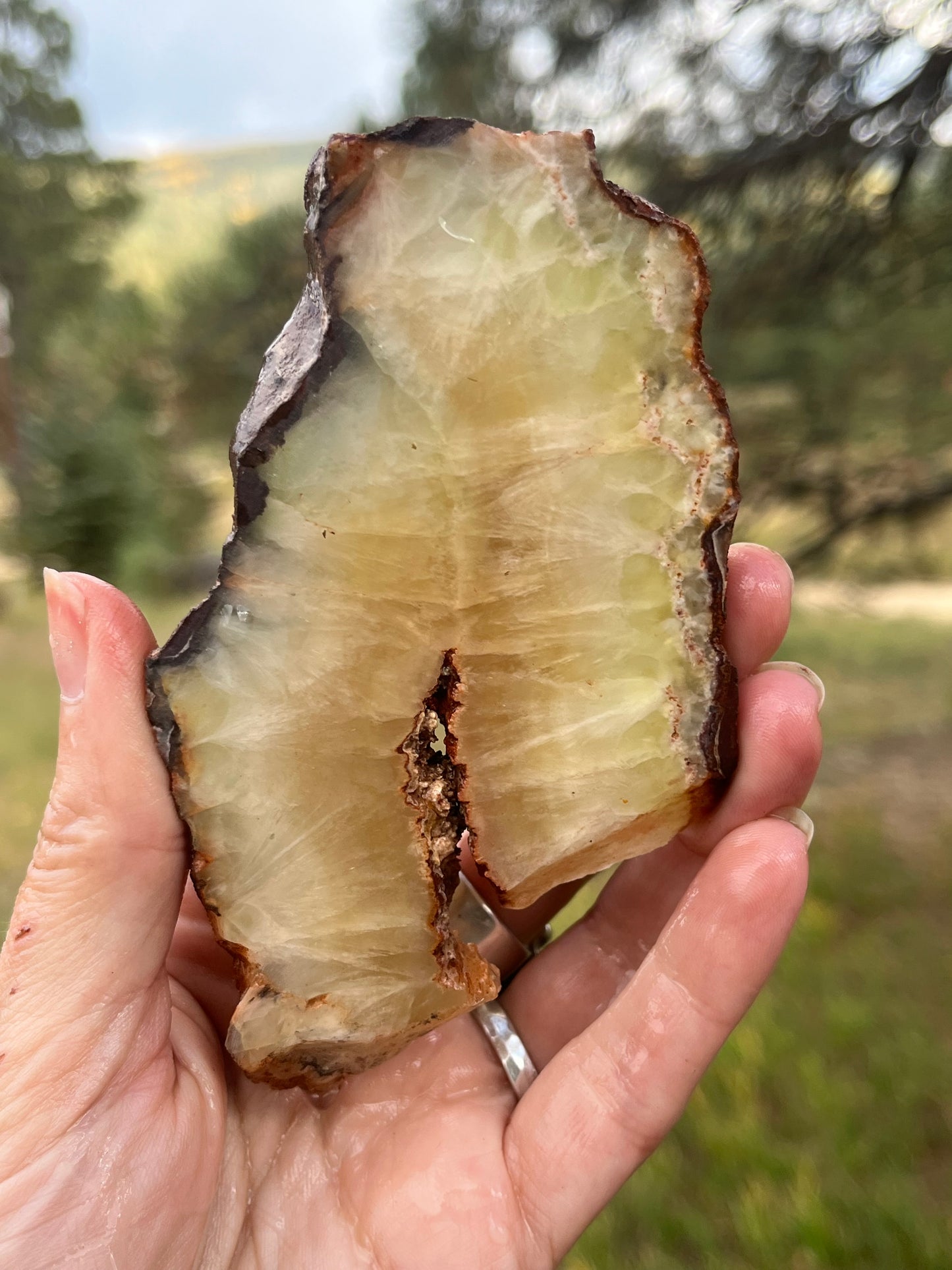 Prehnite Lapidary Slab stone for Lapidary Art