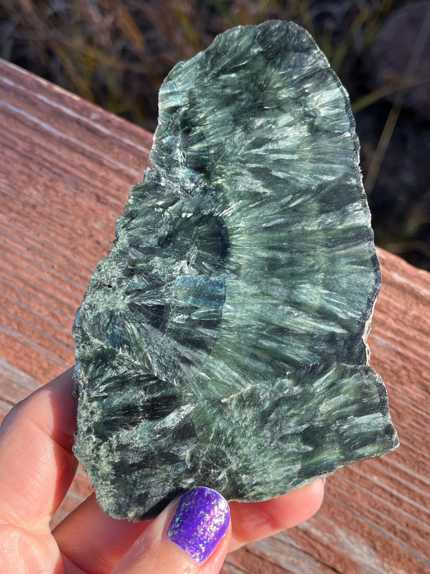 Seraphinite Lapidary Slab supplies stone rare