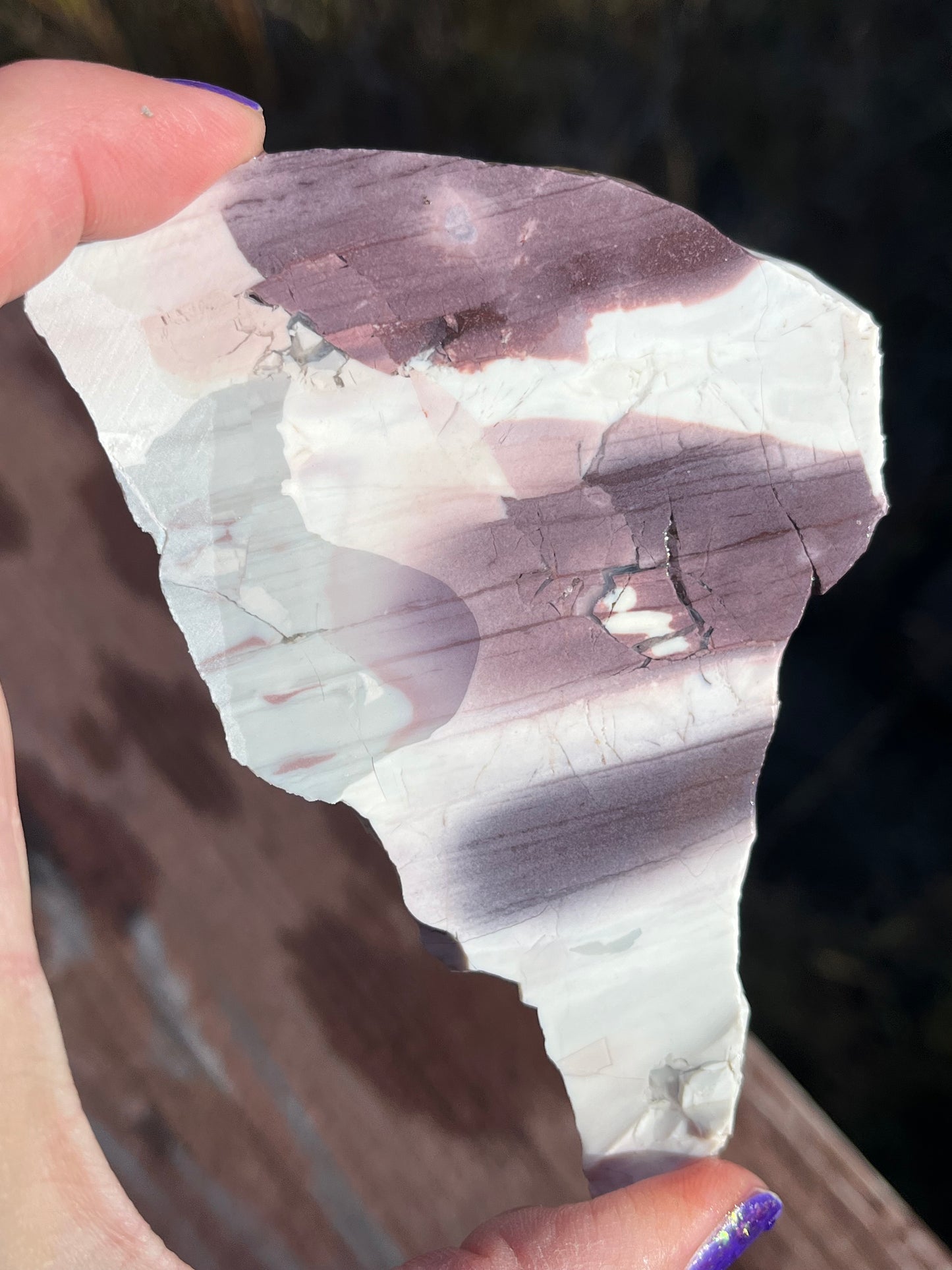 Hyacinth Jasper Utah Purple and Gray Lapidary Slab supplies