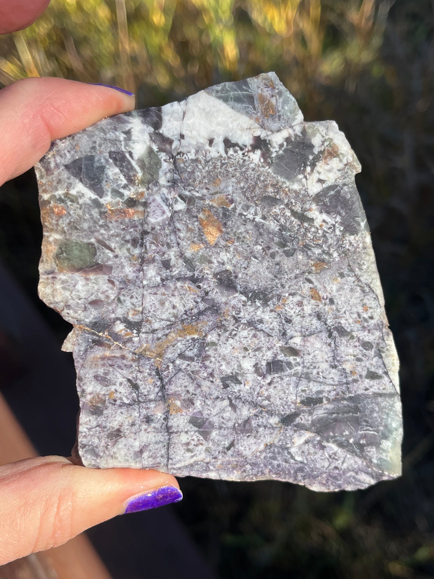 Fluorite Lapidary Slab supplies stone purple