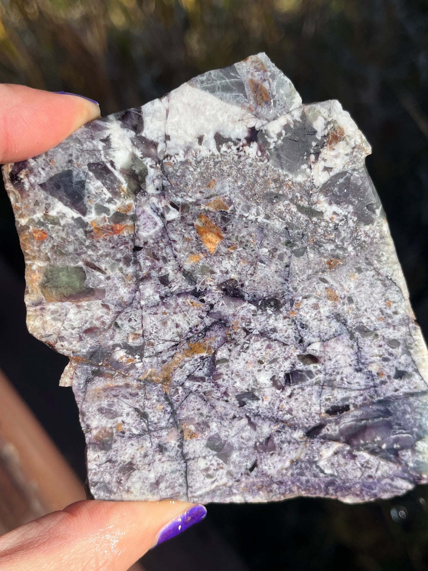 Fluorite Lapidary Slab supplies stone purple