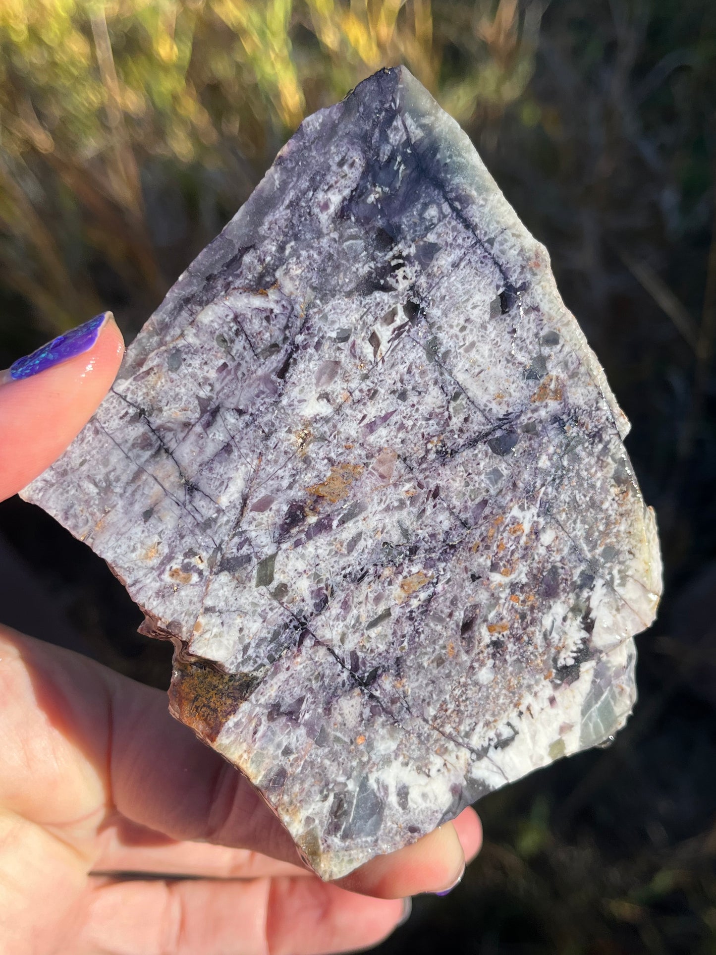 Fluorite Lapidary Slab supplies stone purple