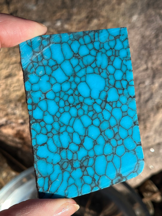 Composite turquoise lapidary slab