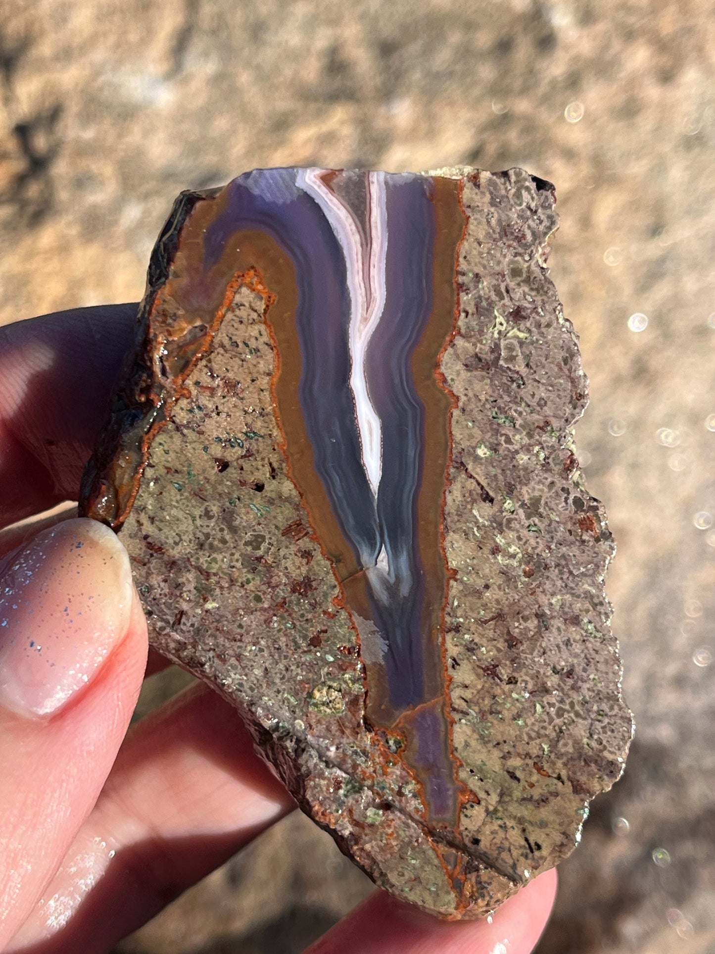 Purple Passion Agate Mexico Lapidary Slab rare