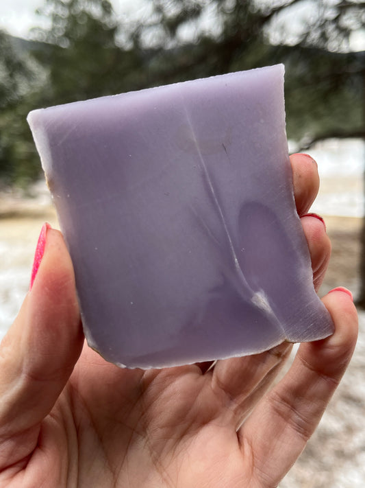 Yttrium Fluorite Lapidary Slab nice deep lavender purple stone supplies