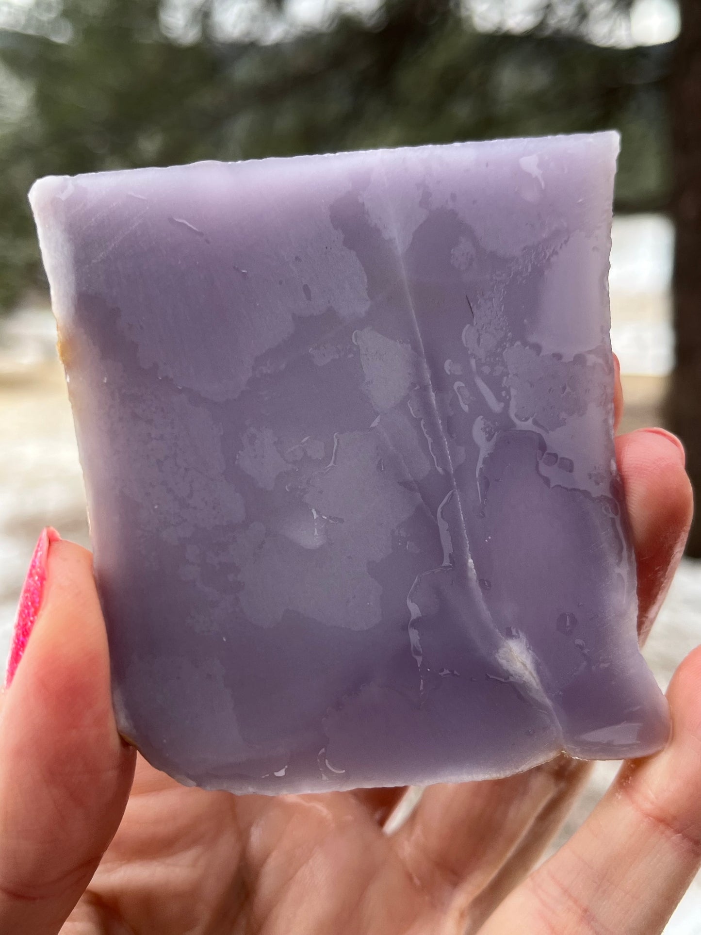 Yttrium Fluorite Lapidary Slab nice deep lavender purple stone supplies