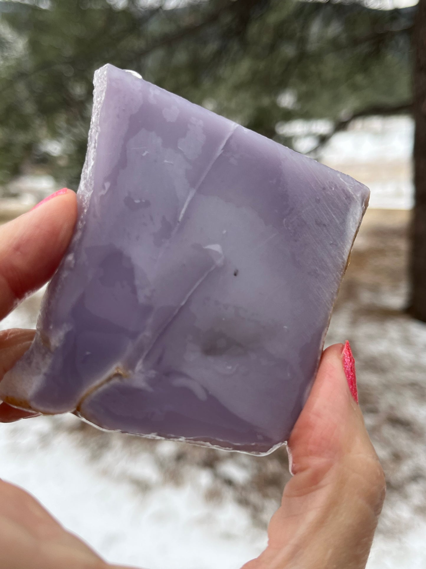 Yttrium Fluorite Lapidary Slab nice deep lavender purple stone supplies