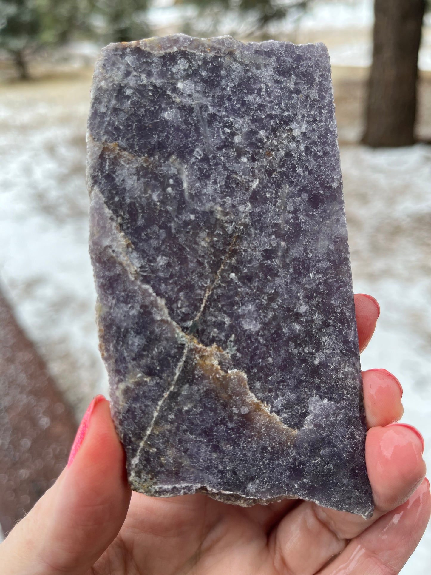 Lepidolite Lapidary slab stone supplies sparkly mica included