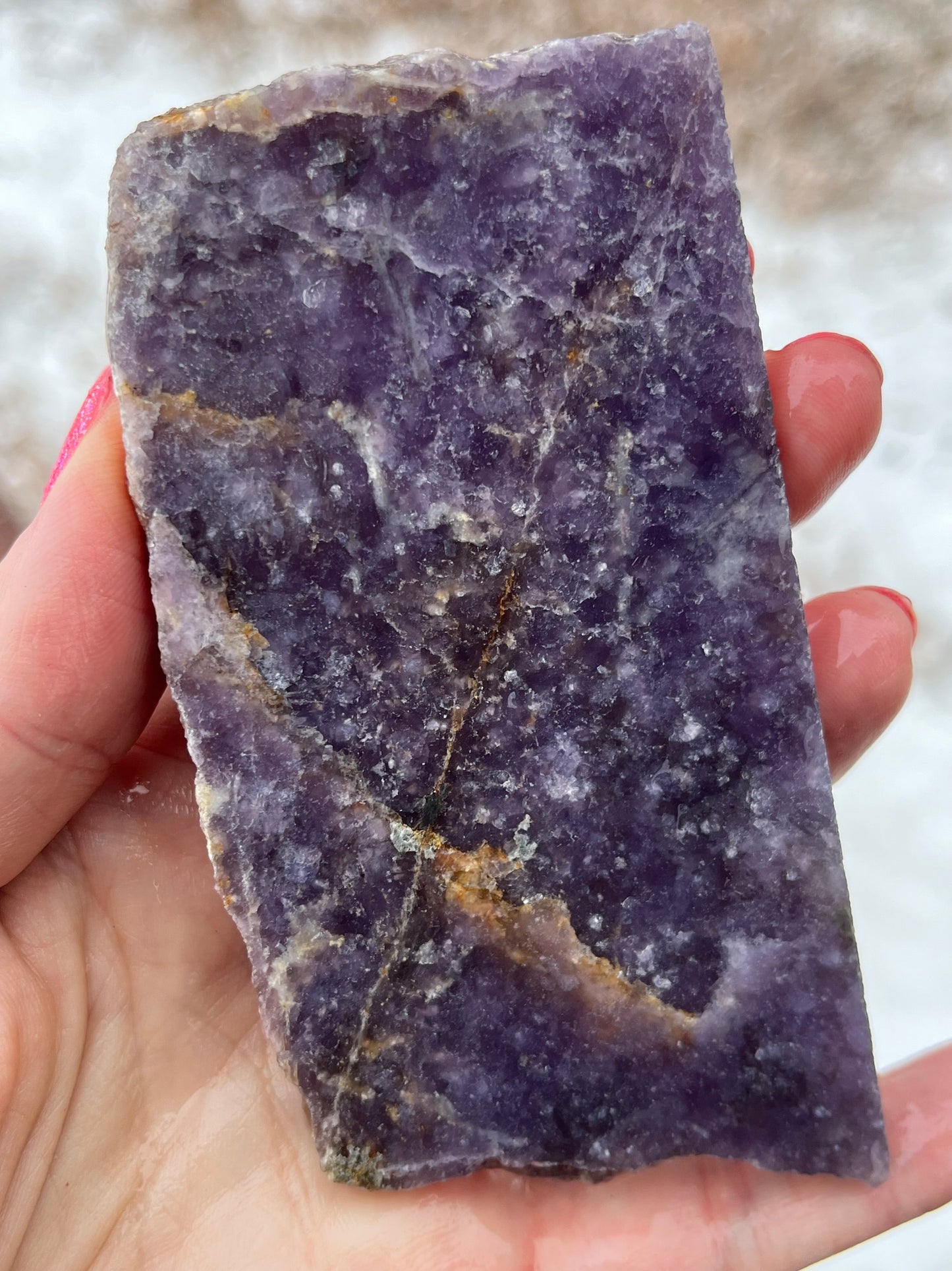 Lepidolite Lapidary slab stone supplies sparkly mica included