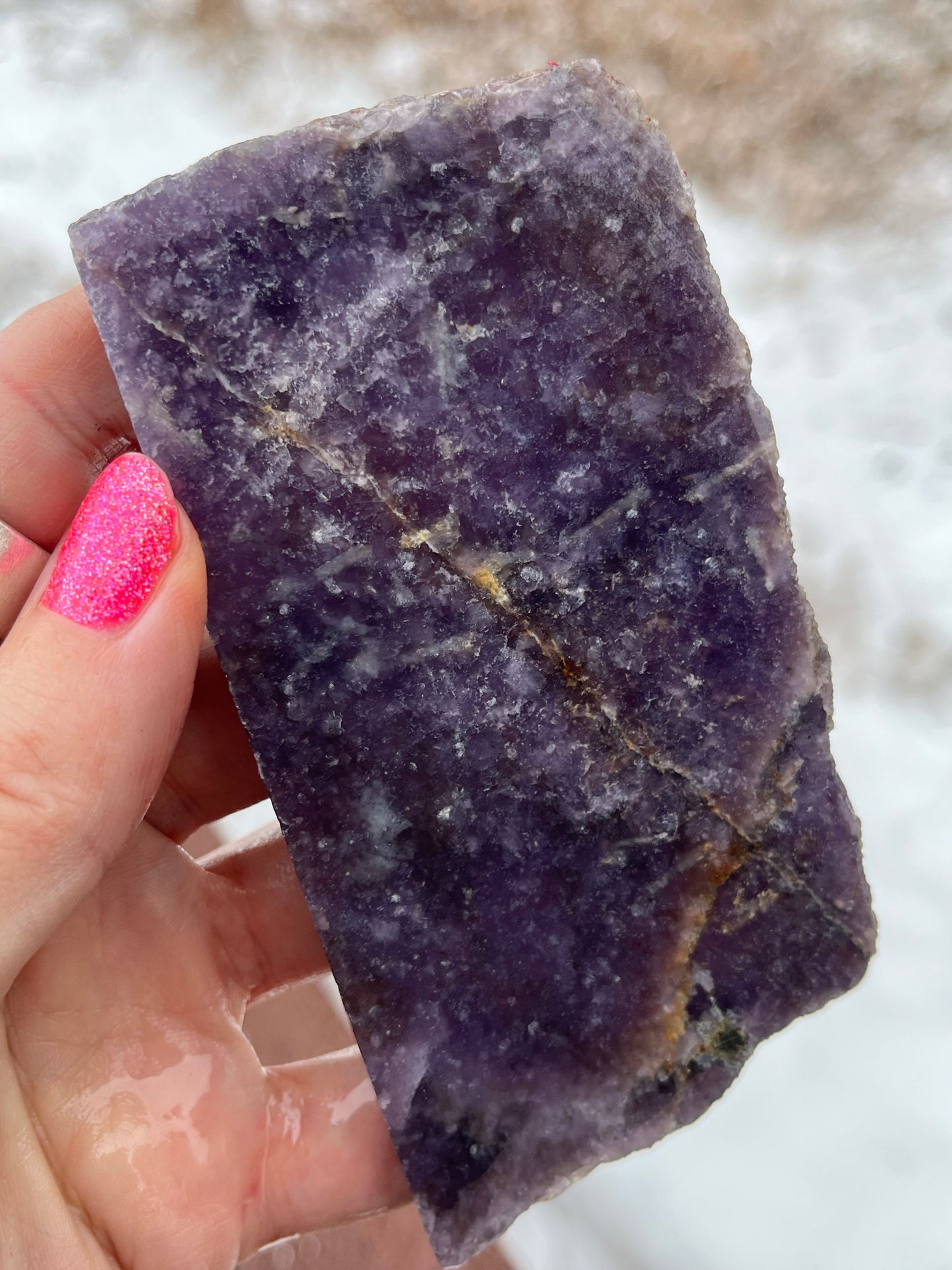 Lepidolite Lapidary slab stone supplies sparkly mica included