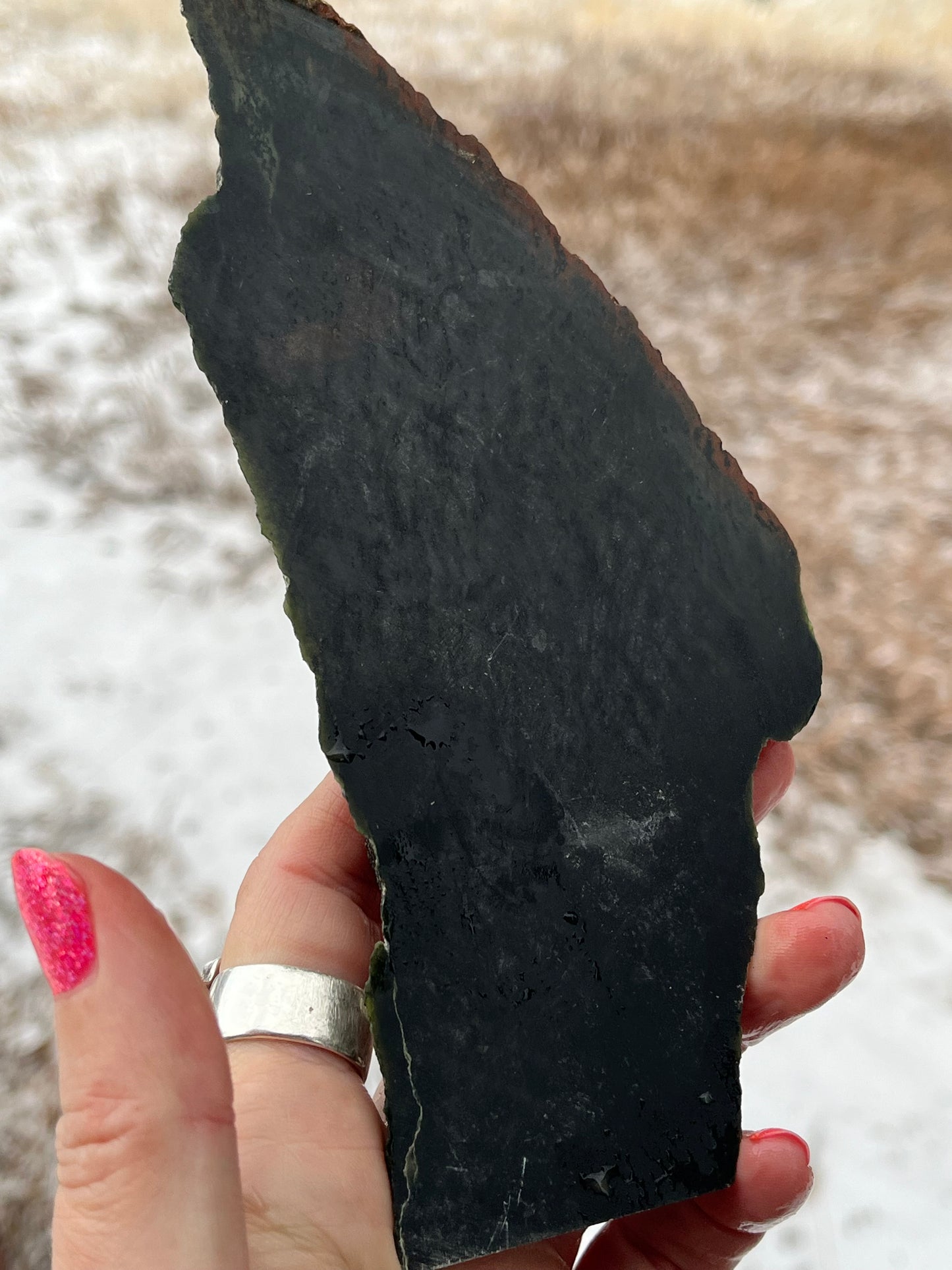 Black Jade Lapidary slab stone supplies