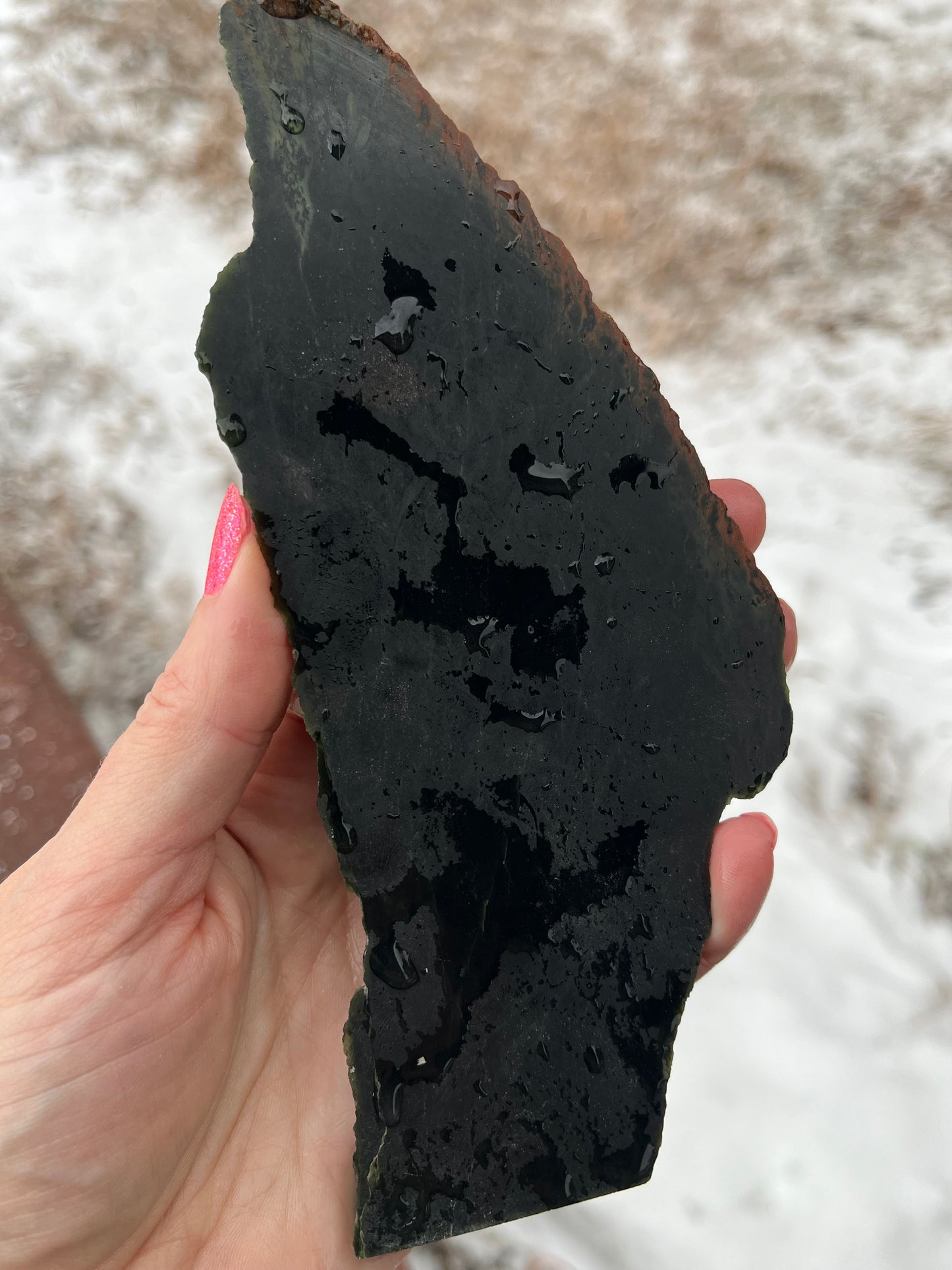 Black Jade Lapidary slab stone supplies