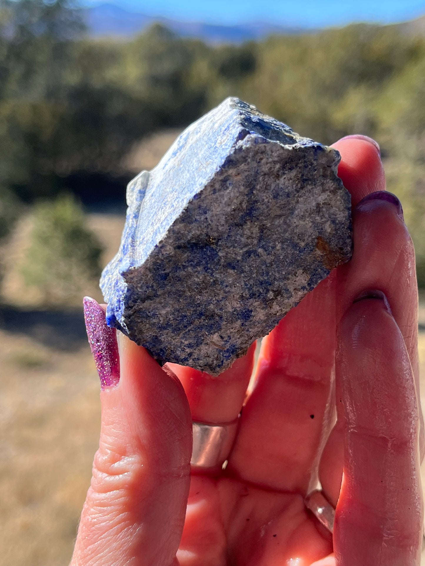 Small rough lapis lazuli stone gemstone natural