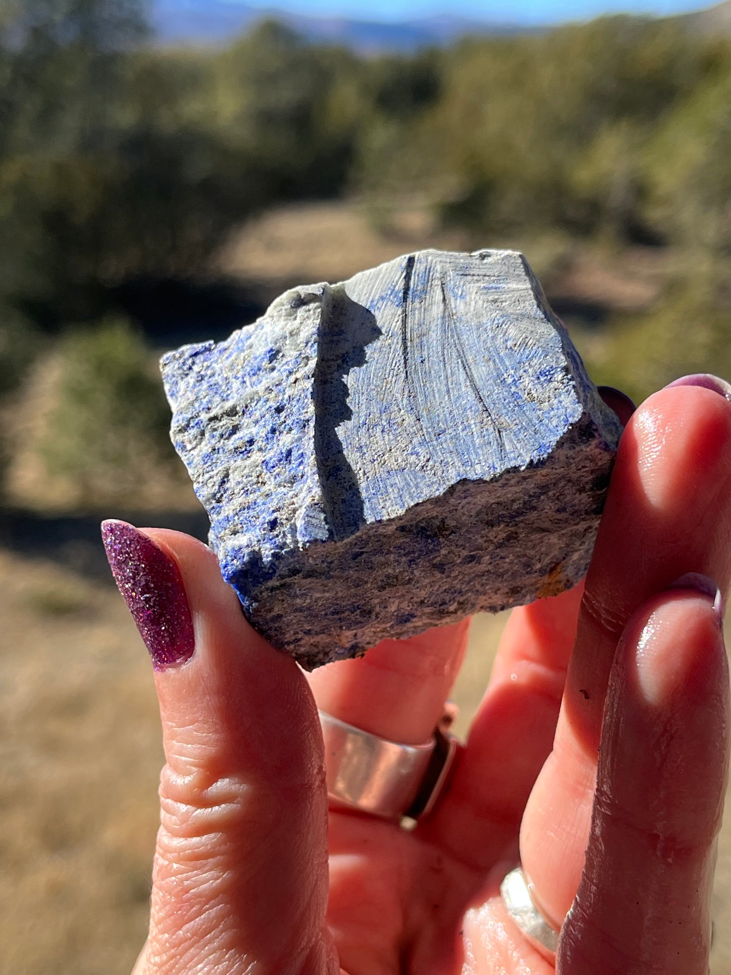 Small rough lapis lazuli stone gemstone natural