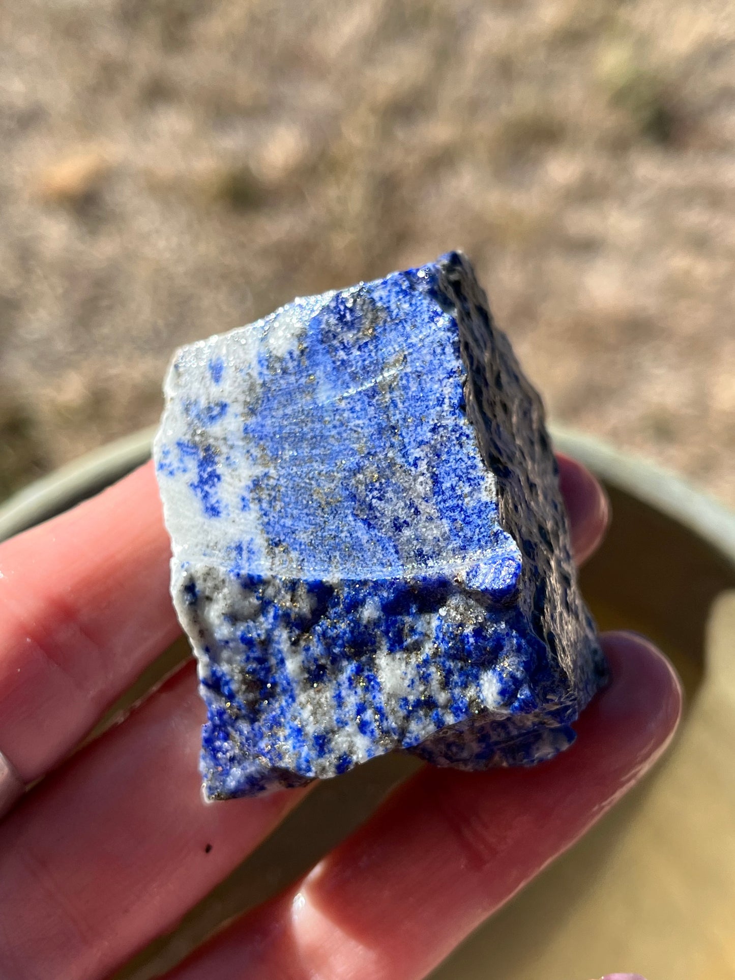 Small rough lapis lazuli stone gemstone natural