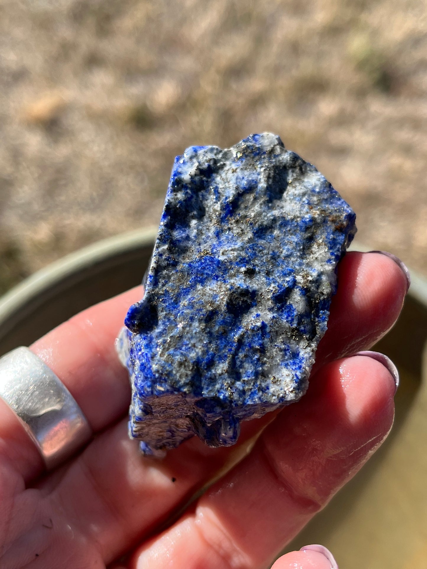 Small rough lapis lazuli stone gemstone natural