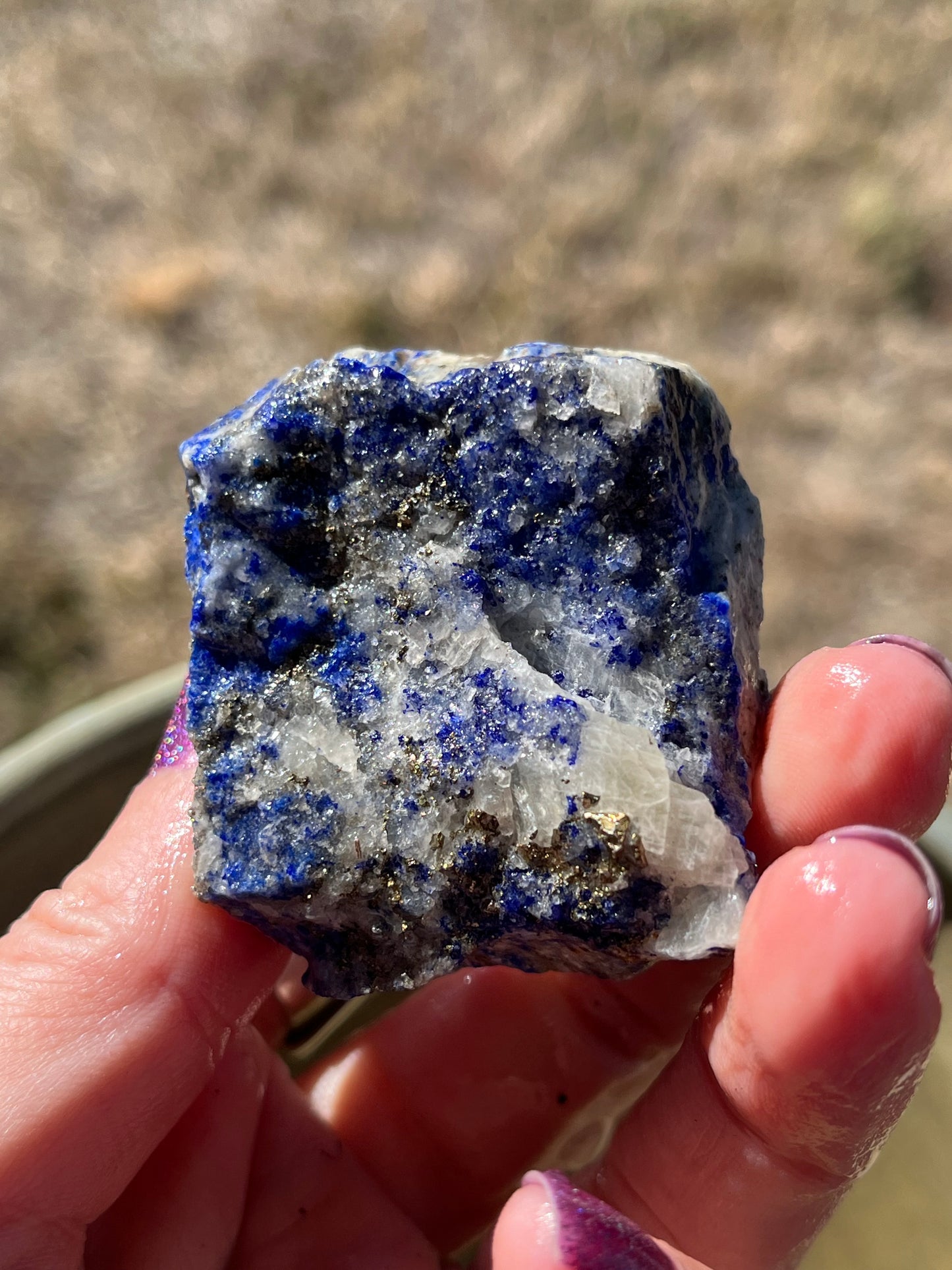 Small rough lapis lazuli stone gemstone natural