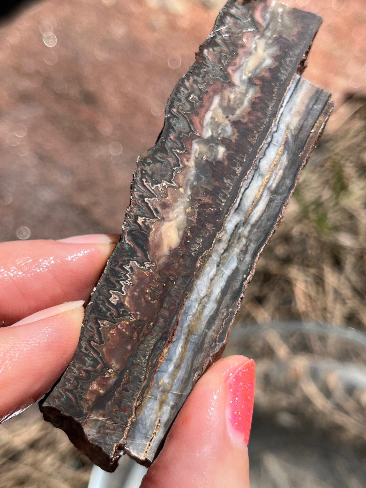 Idaho Seam Agate Lapidary Slab Stone