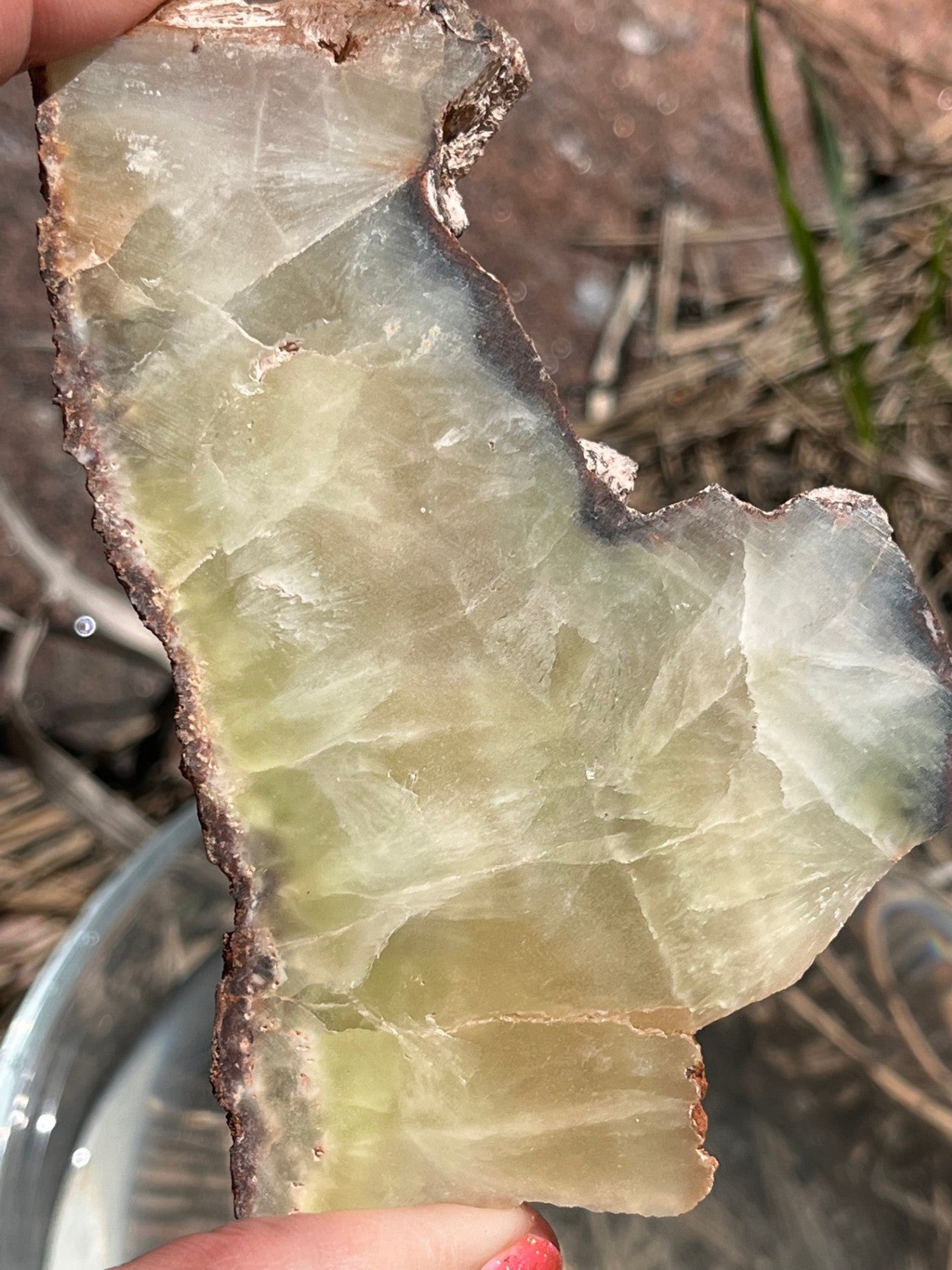 Prehnite Lapidary Slab stone