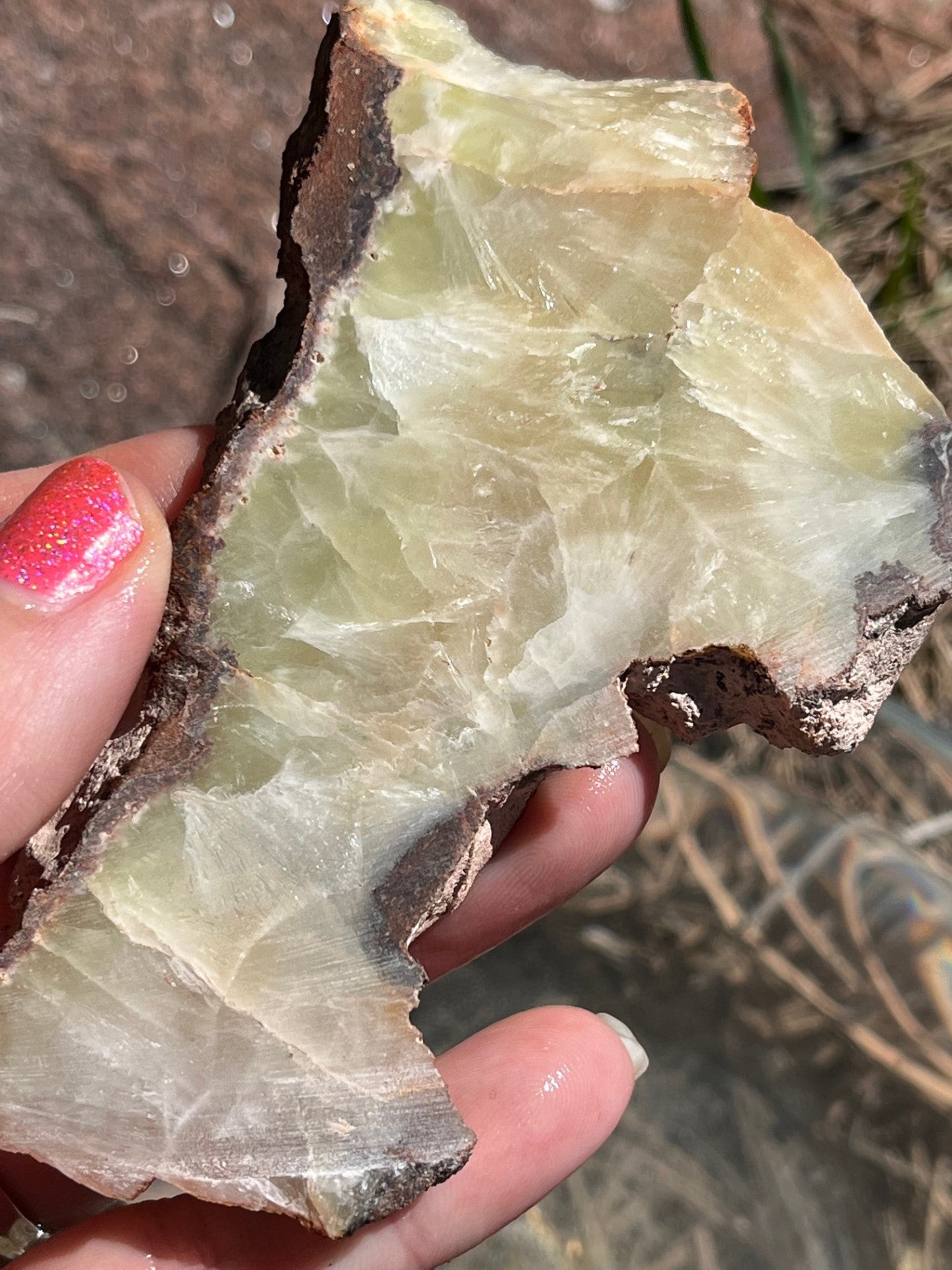 Prehnite Lapidary Slab stone