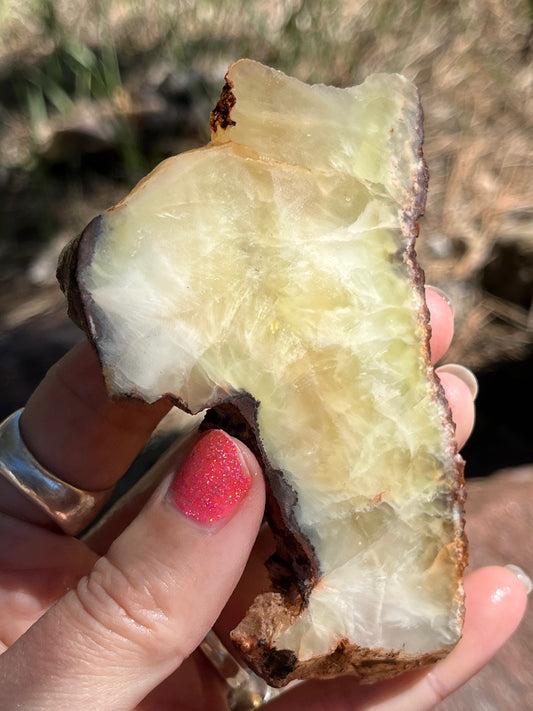 Prehnite Lapidary Slab stone