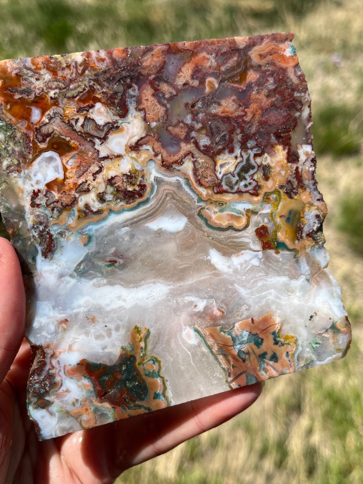 Moroccan Moss Agate Lapidary Slab stone supplies