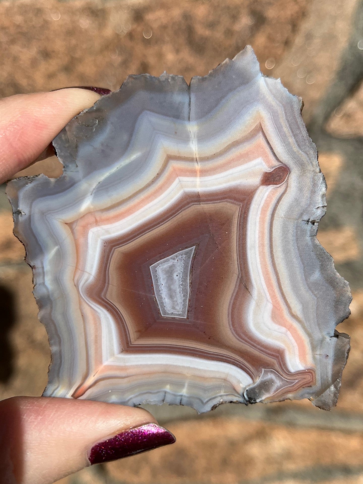 Vintage Island Agate 1970's stone slab