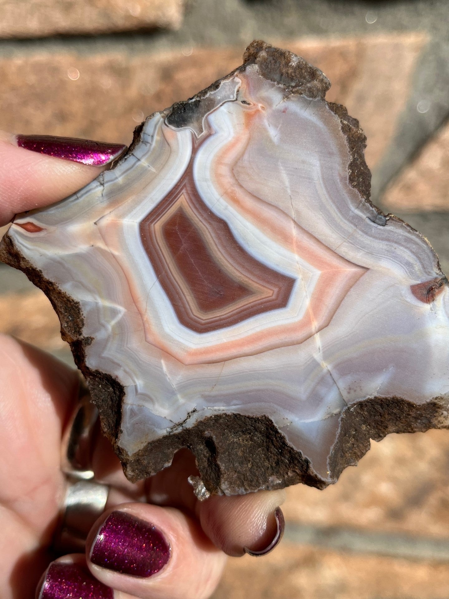 Vintage Island Agate 1970's stone slab