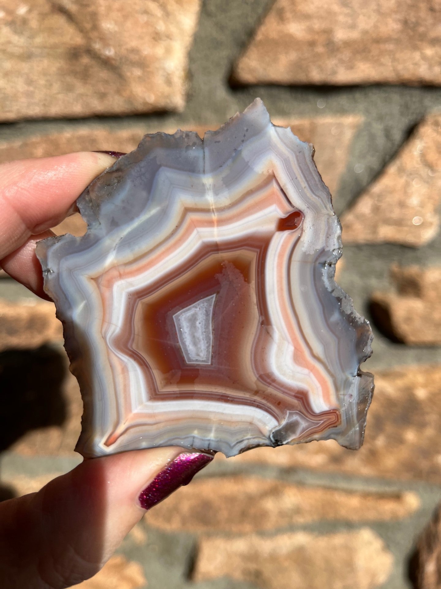 Vintage Island Agate 1970's stone slab