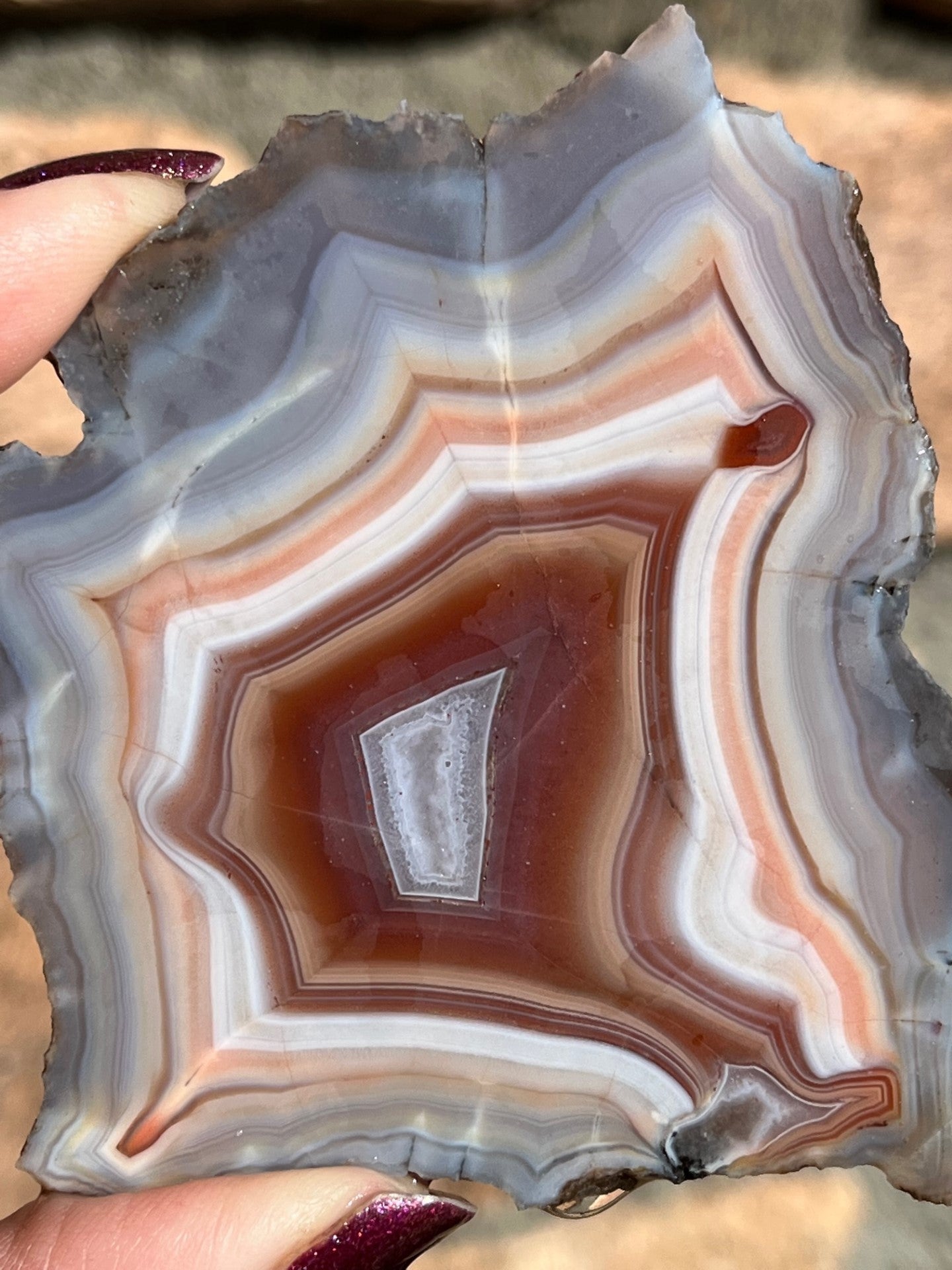 Vintage Island Agate 1970's stone slab