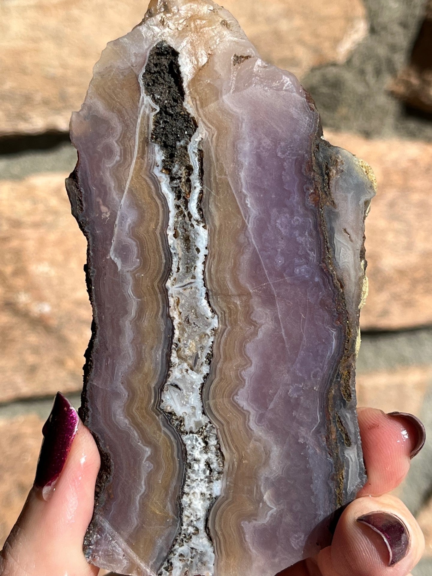 Aztec Lace Mexican Agate Slab rare