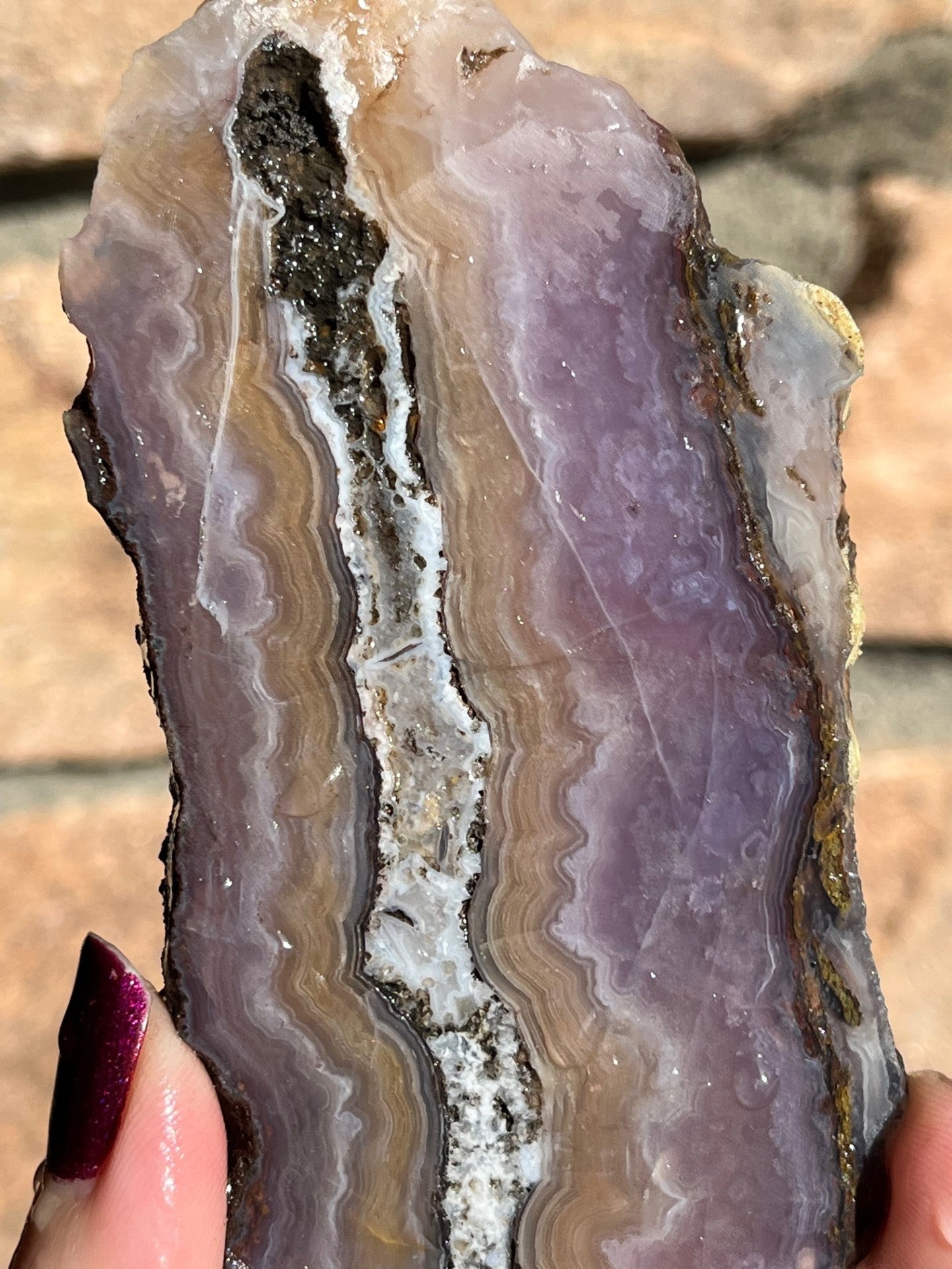 Aztec Lace Mexican Agate Slab rare