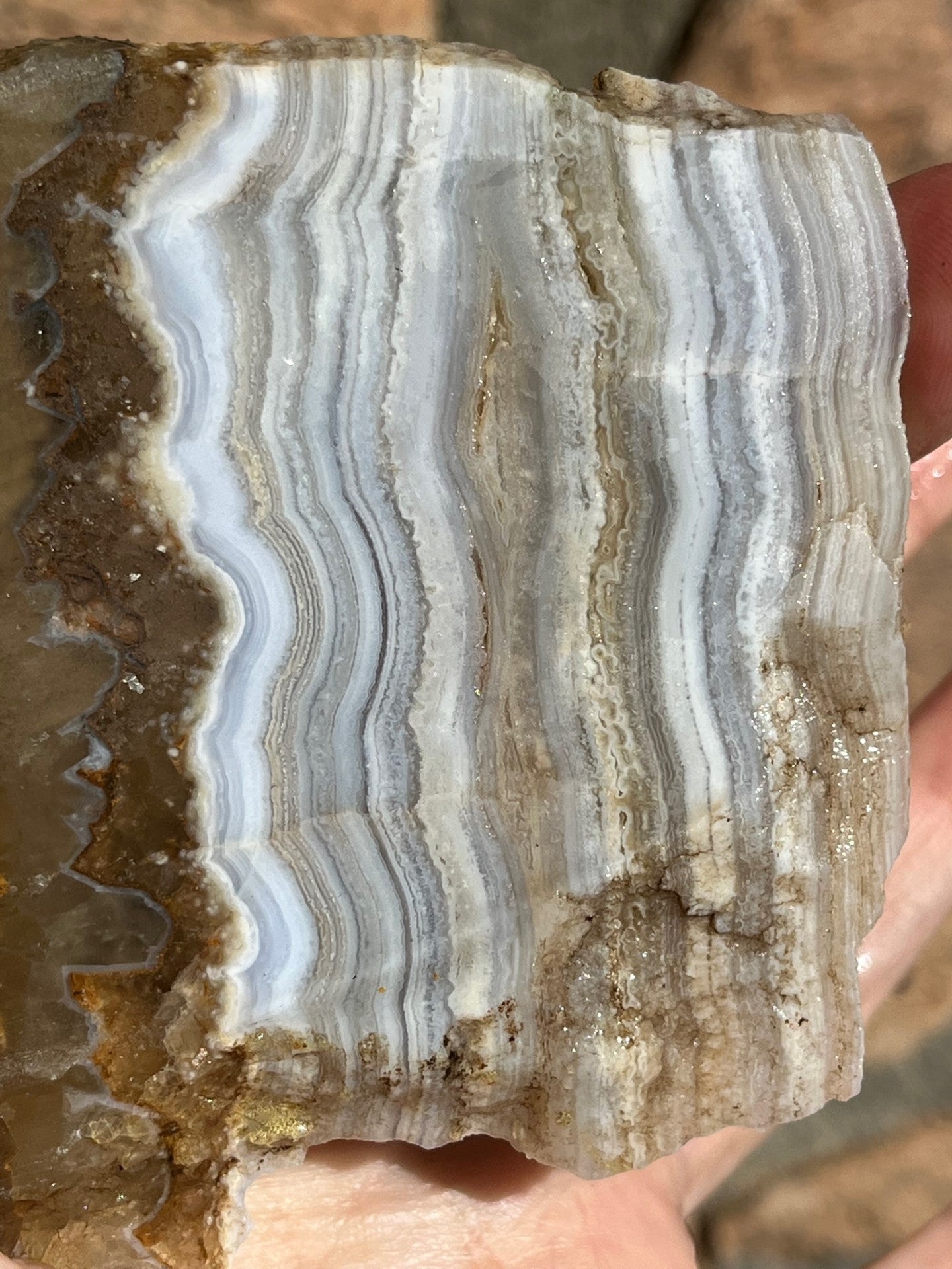 Namibian Blue Lace Agate Lapidary Slab