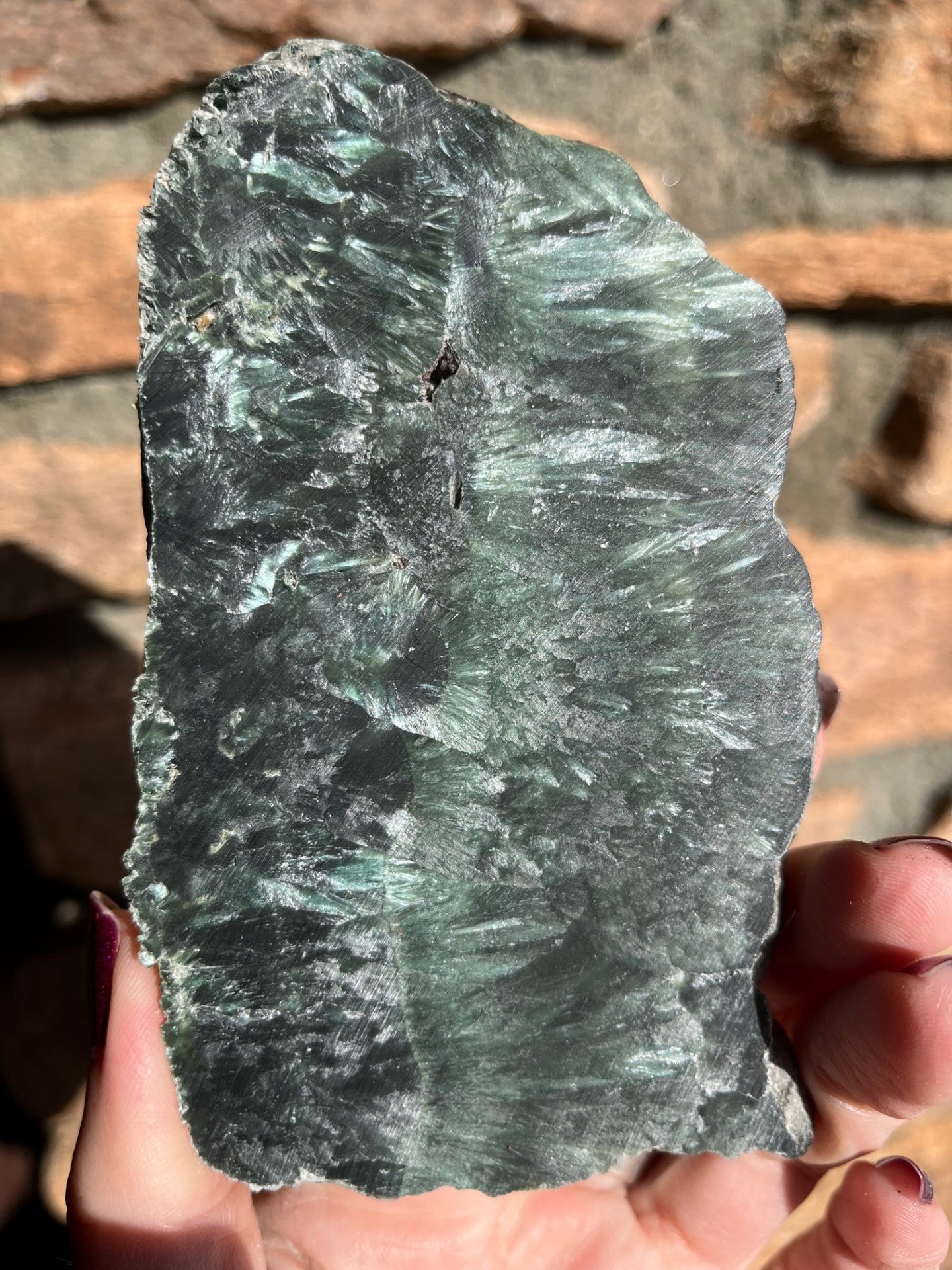 Seraphinite Lapidary Slab natural stone supplies