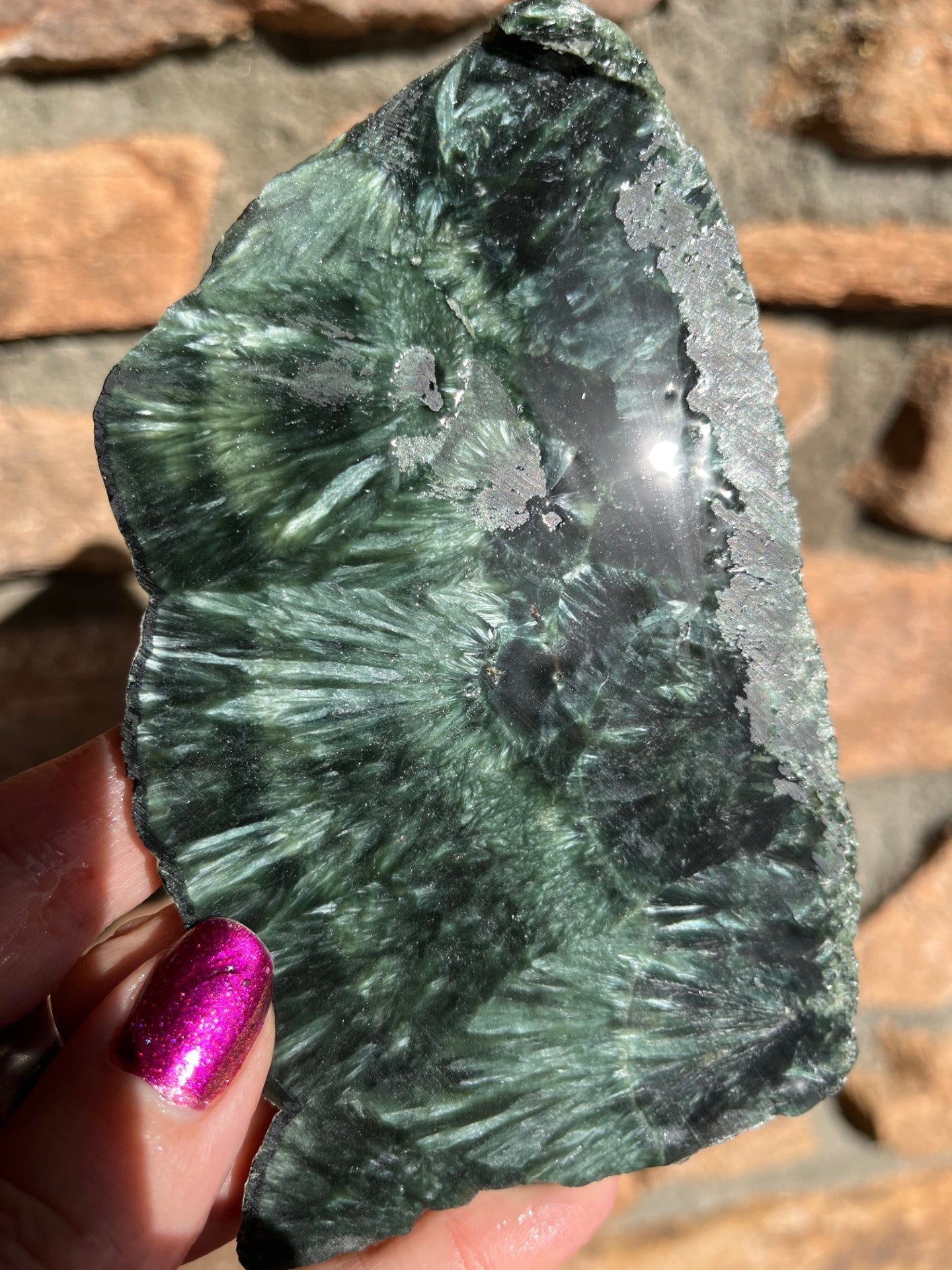 Seraphinite Lapidary Slab natural stone supplies