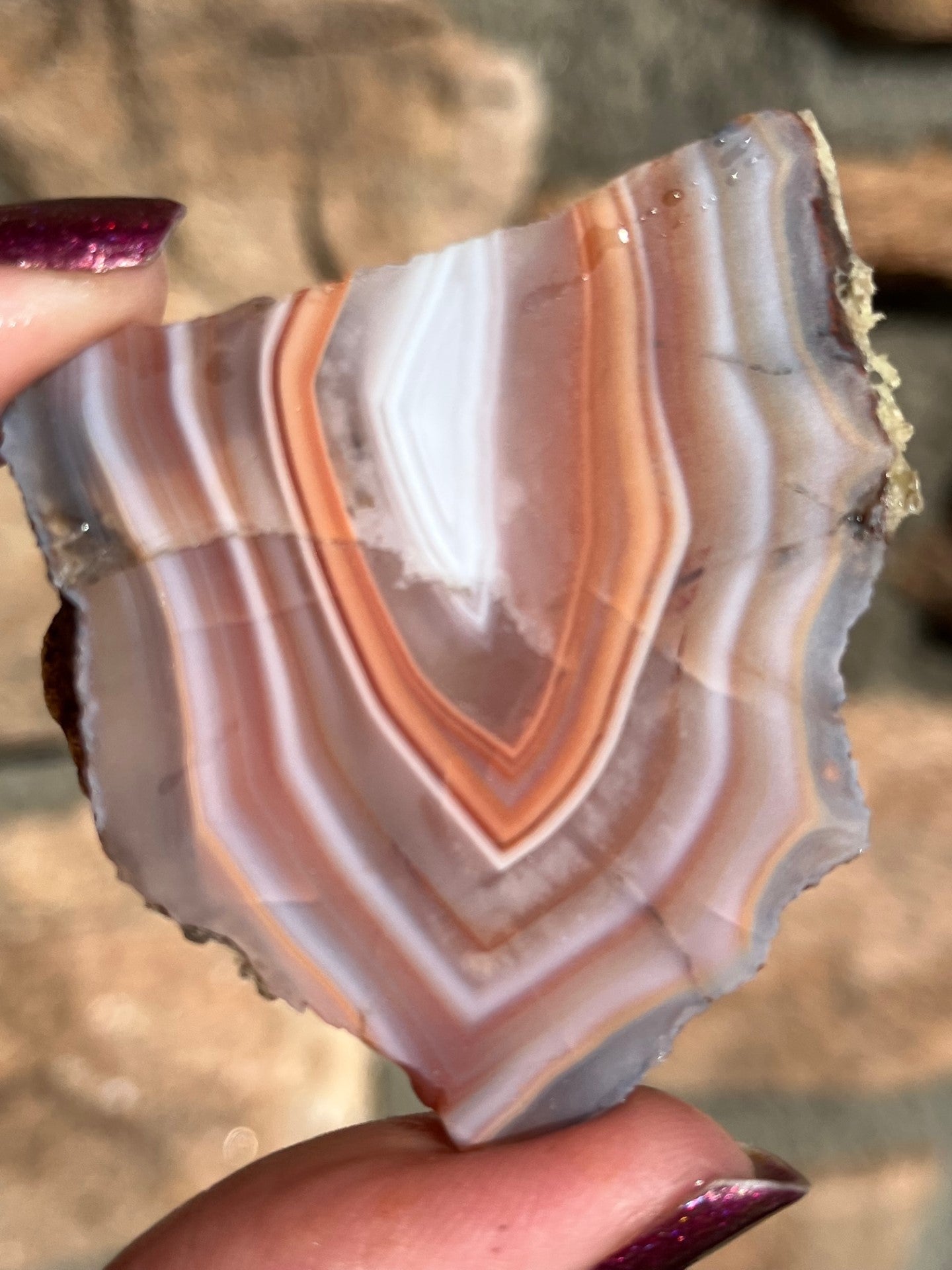 Vintage 1970's Island Agate Lapidary Slab stone