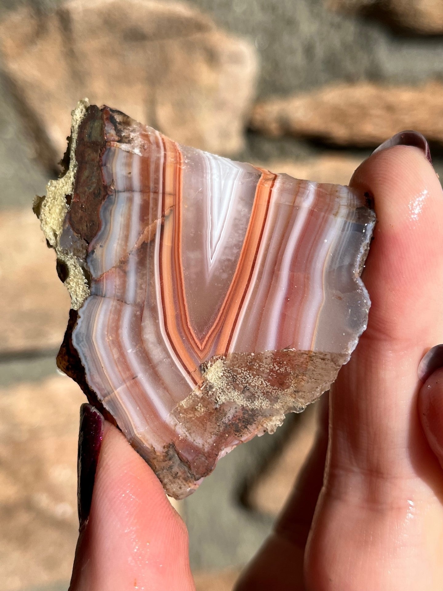 Vintage 1970's Island Agate Lapidary Slab stone