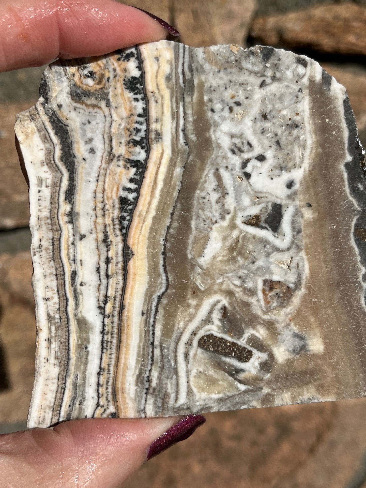 Banded Onyx Lapidary Slab stone