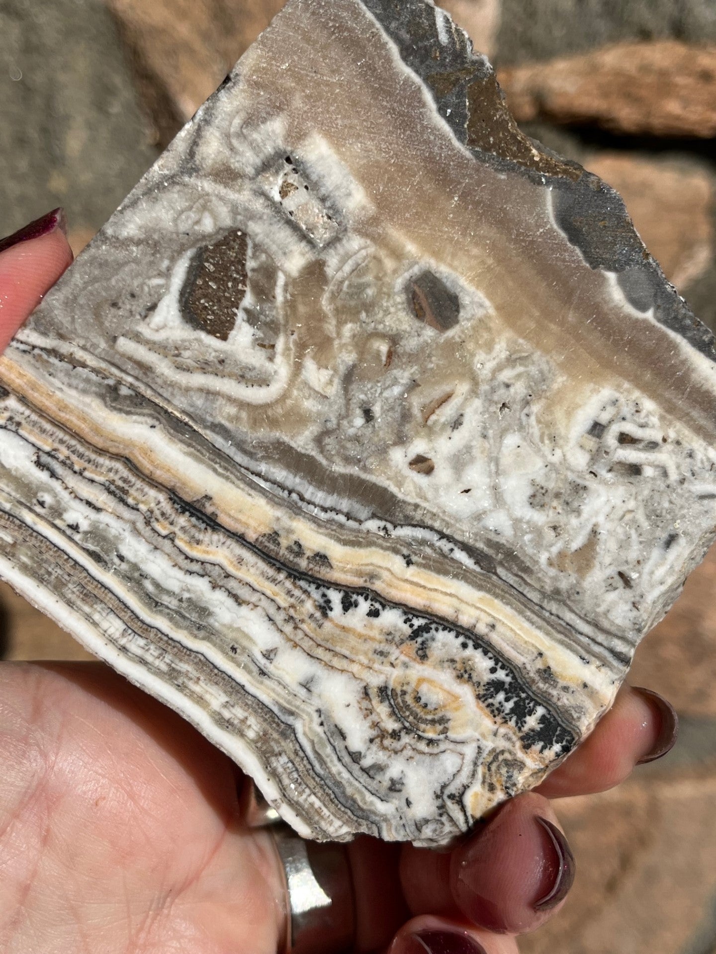 Banded Onyx Lapidary Slab stone