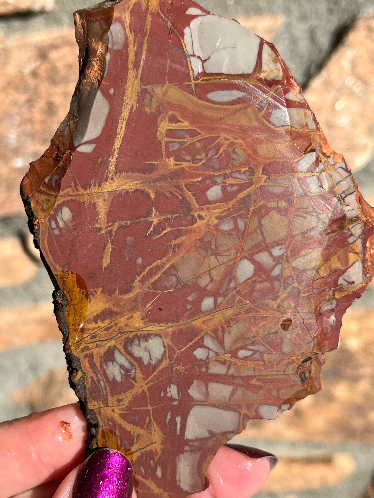 Noreena Jasper lapidary stone slab natural