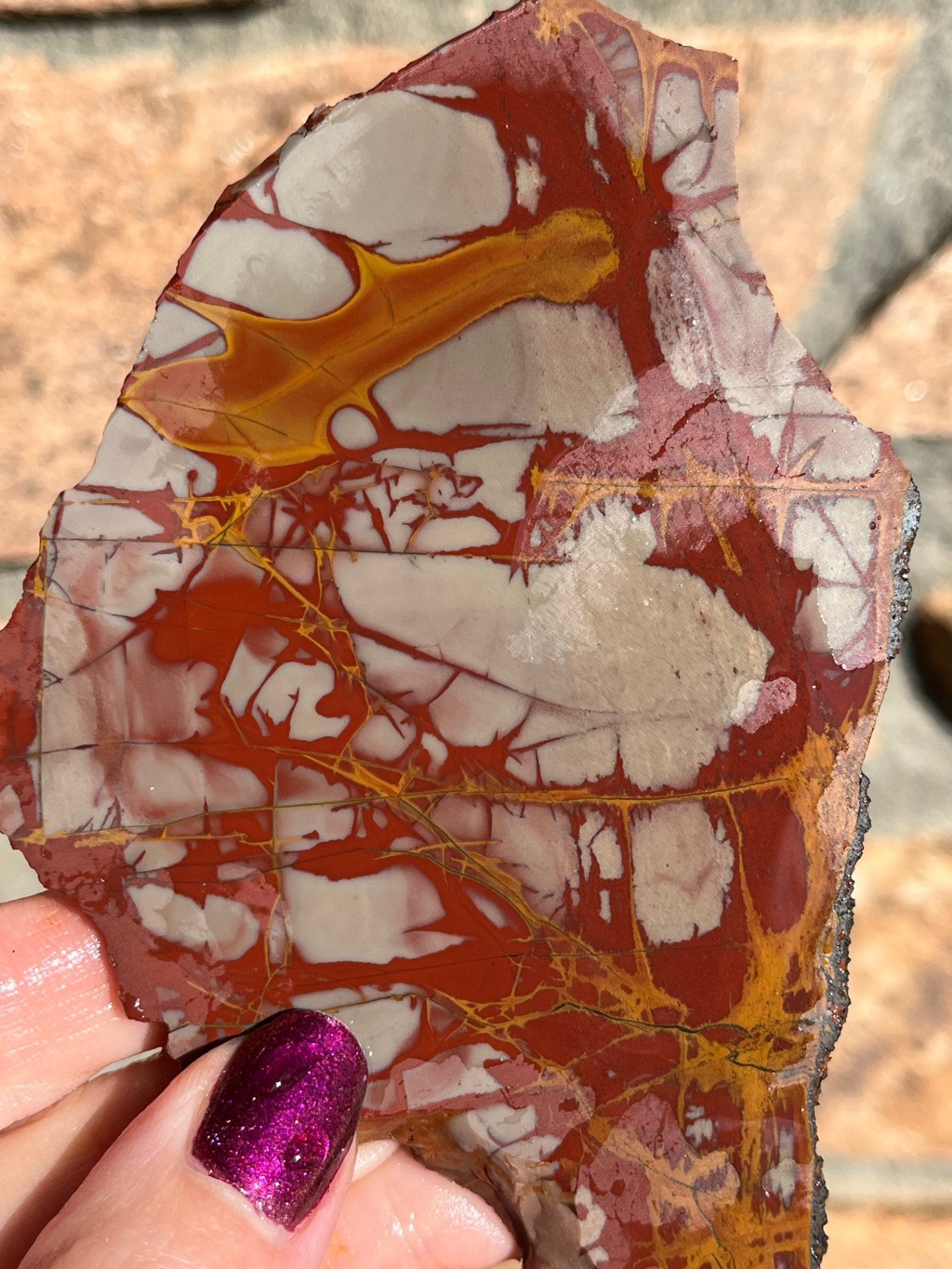 Noreena Jasper lapidary stone slab natural