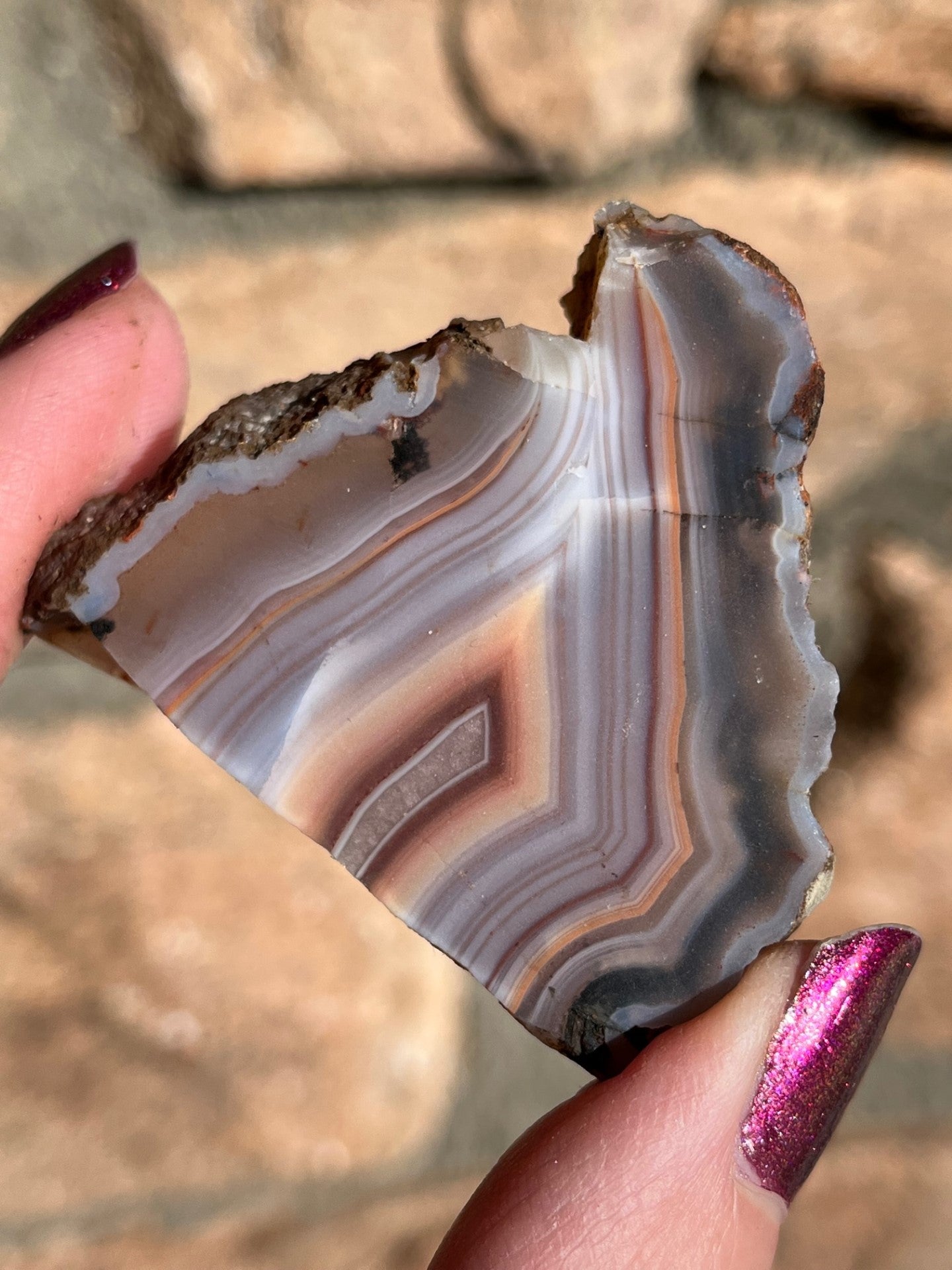 Vintage Island Agate 1970's Lapidary Slab natural stone