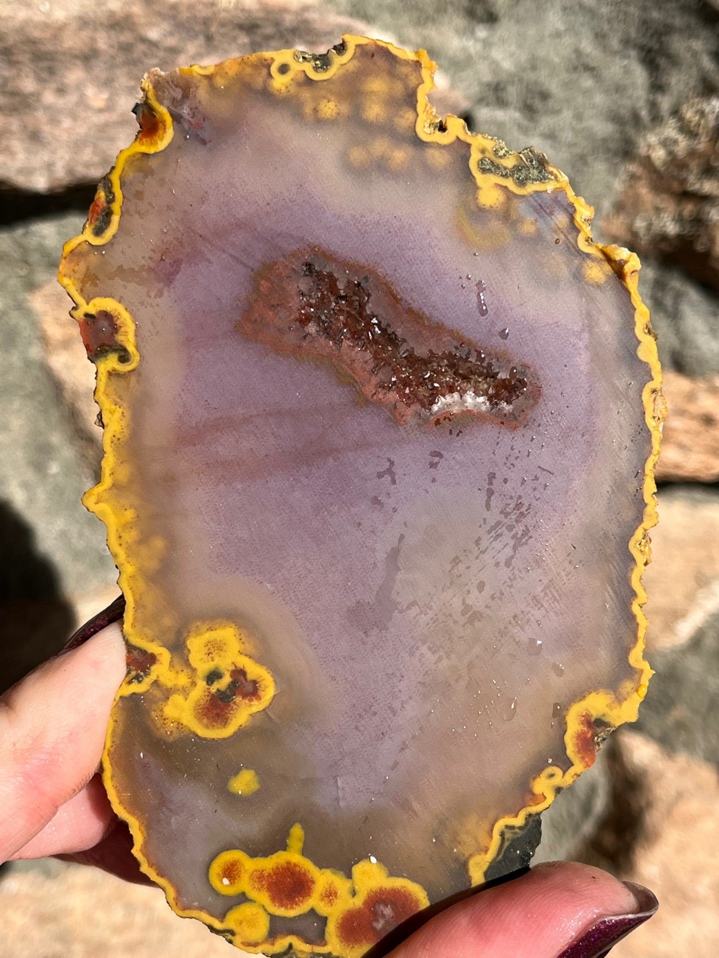 Moroccan Drusy Agate stone Lapidary Slab